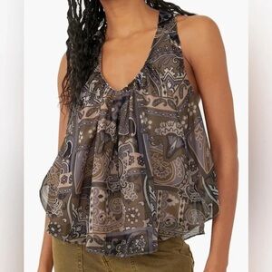 Free People Paisley Tank Top